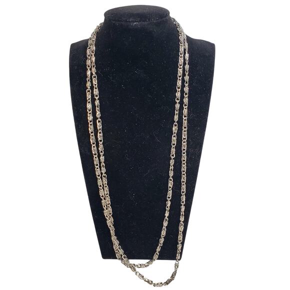 Silver Tone Watch Chain 22" Extra Long - Picture 1 of 4
